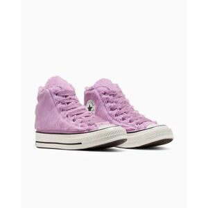 Converse Chuck 70 Purple Amethyst Faux Fur Hi Top Sneakers Women's 8 NIB